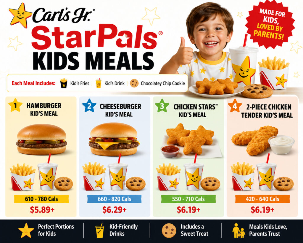 Carl’s Jr. StarPals® Kids Meals Menu